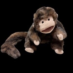Folkmanis Folktails Monkey Plush Hand Puppet Brown Long Tail